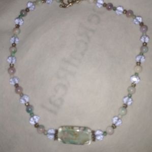 Necklace glass and Marble.